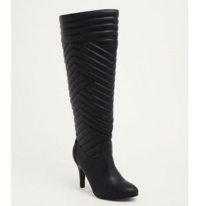 Torrid Quilted Faux Leather Knee Boots
